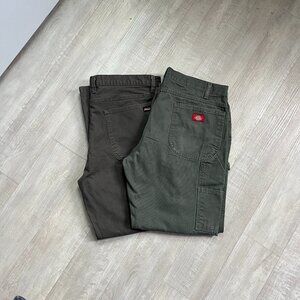 Set of 2 Dickies Pants, Relaxed Moss - 38x30
